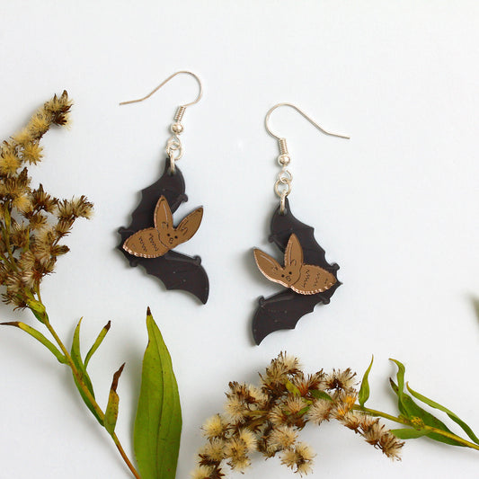 Little Moose - Long-Eared Bat Charm Earrings