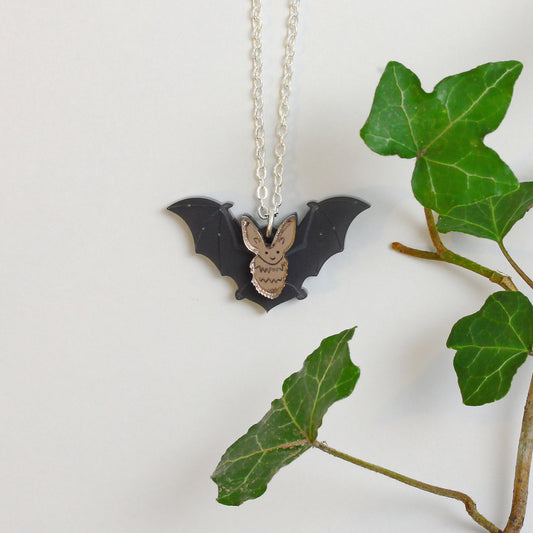 Little Moose - Long-Eared Bat Charm Necklace