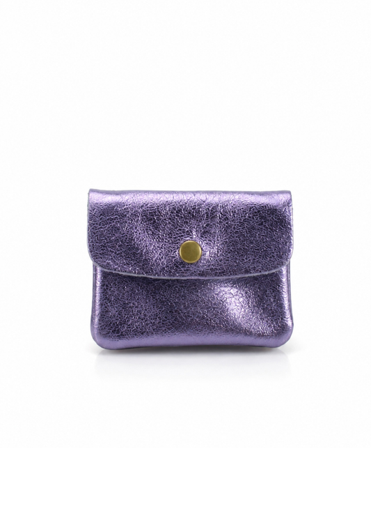 Thunder Egg - Metallic Lilac Leather Purse