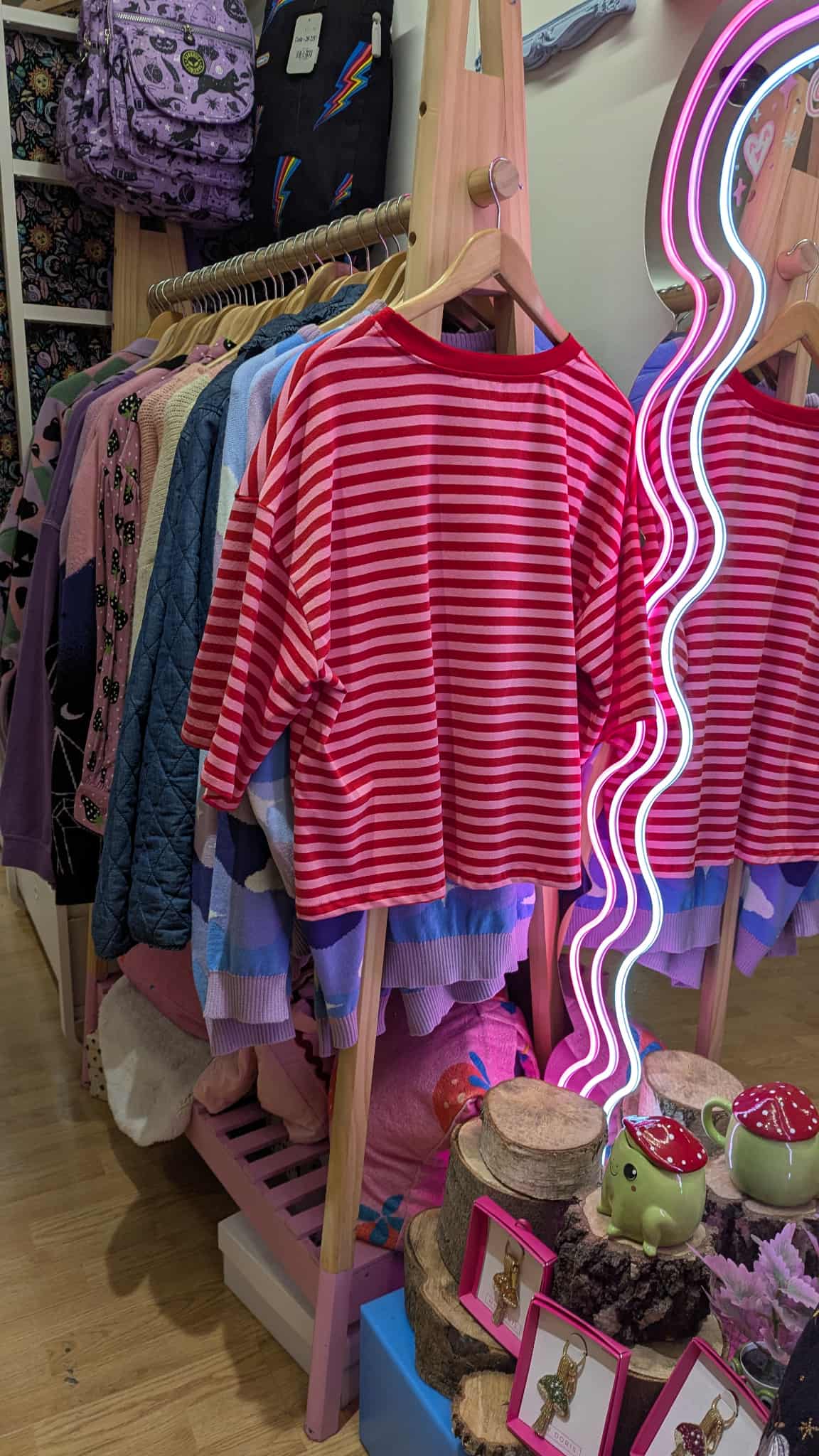 The Edit - Candy Pink & Red Stripe Tee