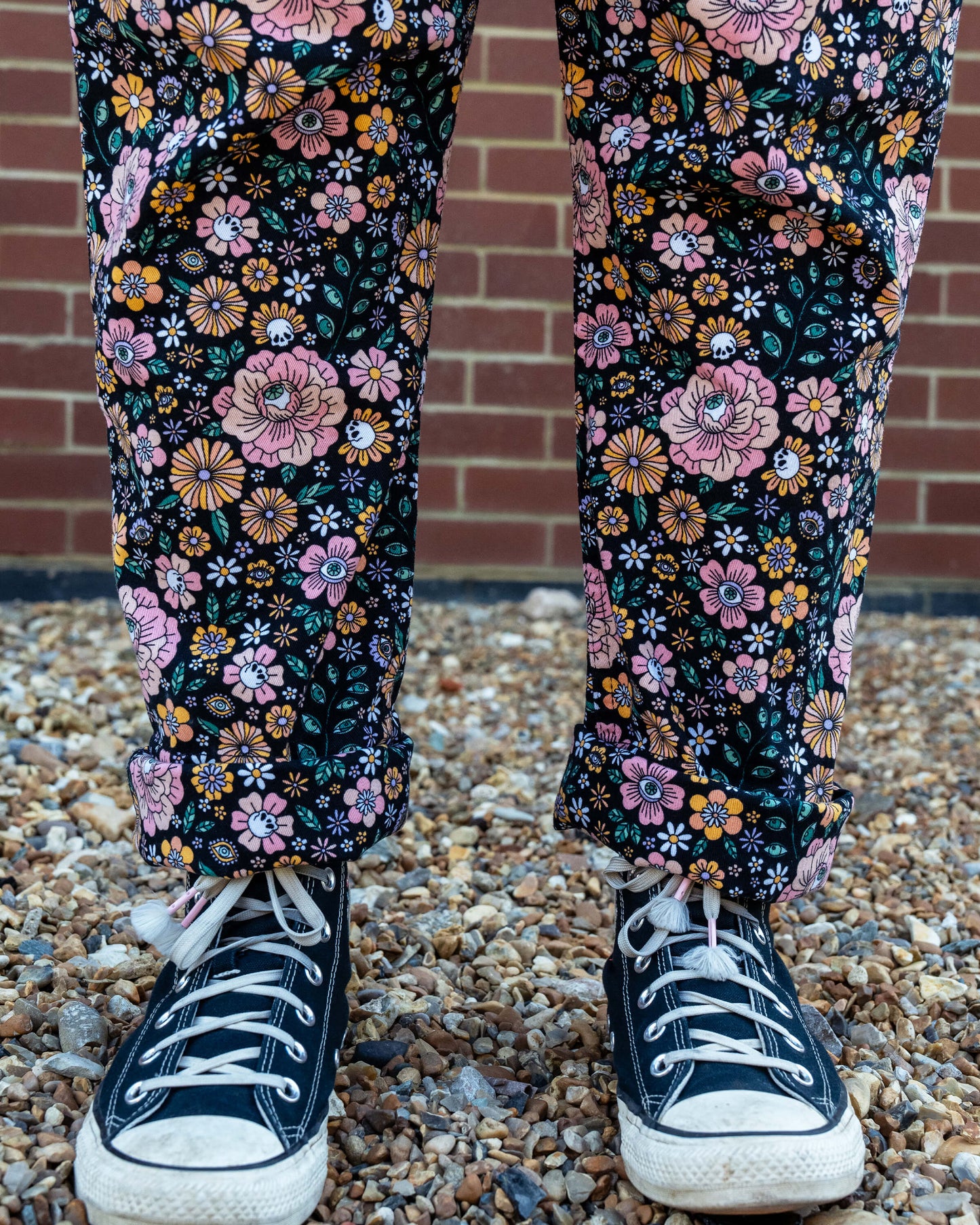 Rebel Romance - Eye Spy Floral Stretch Dungarees