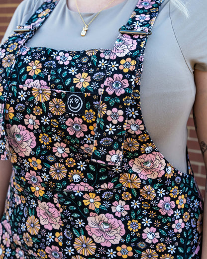 Rebel Romance - Eye Spy Floral Stretch Dungarees