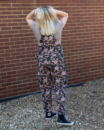 Rebel Romance - Eye Spy Floral Stretch Dungarees