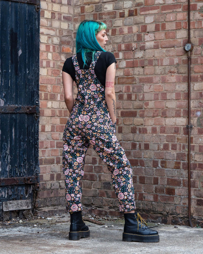 Rebel Romance - Eye Spy Floral Stretch Dungarees