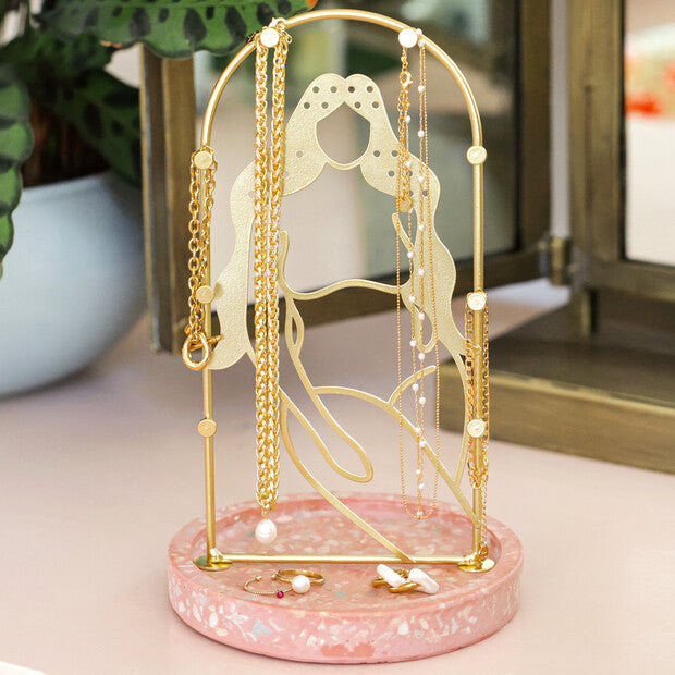 Lisa Angel - Feminine Figure Jewellery Stand with Terrazzo Base