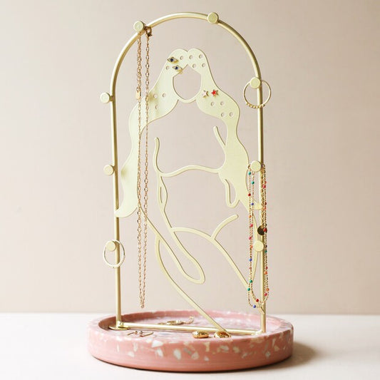 Lisa Angel - Feminine Figure Jewellery Stand with Terrazzo Base