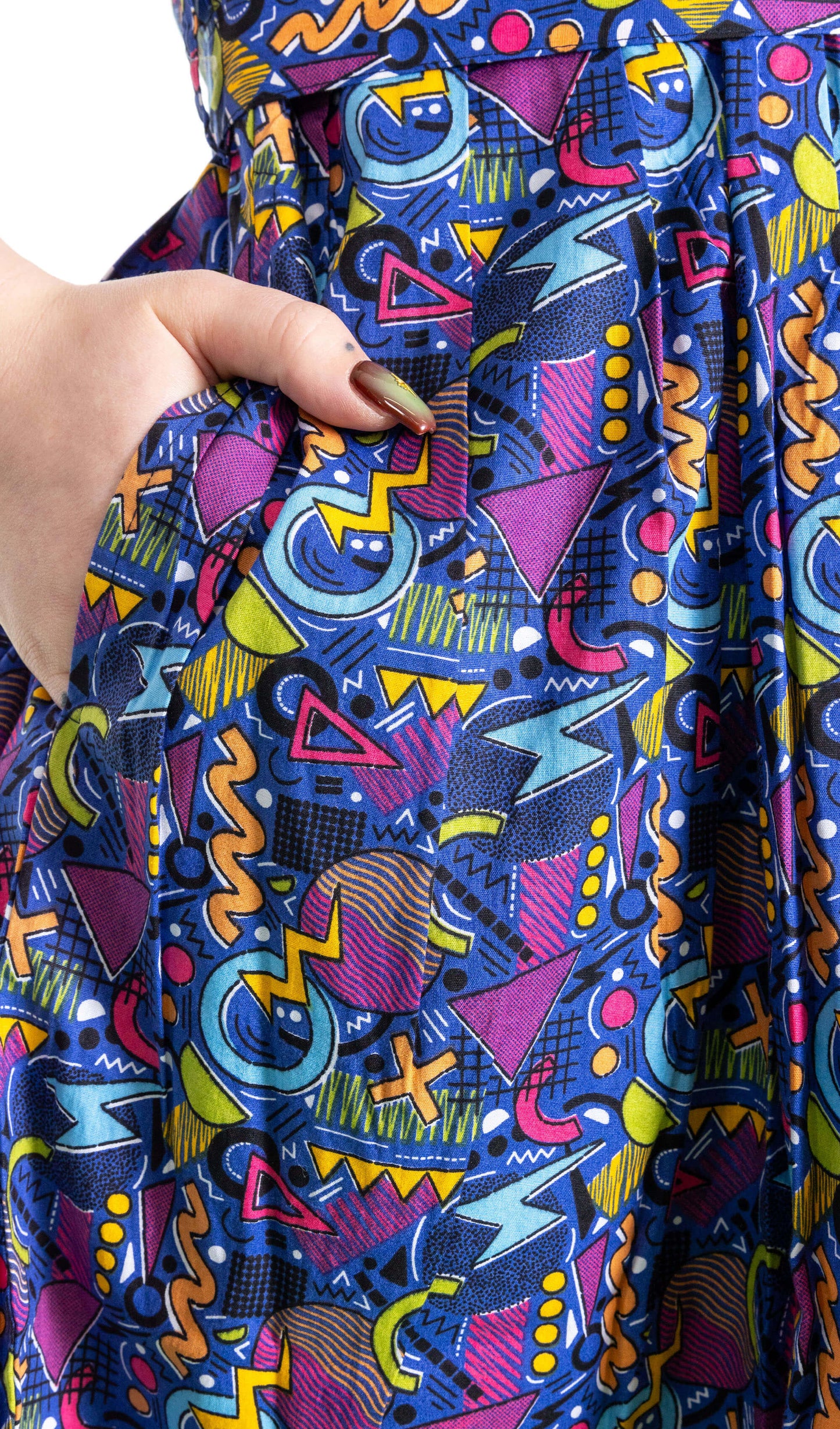 Run & Fly - 90's Arcade Stretch Belted Tea Dress with Pockets