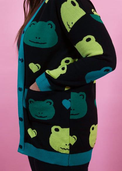Home of Rainbows - Froggy Friends Knit Cardigan