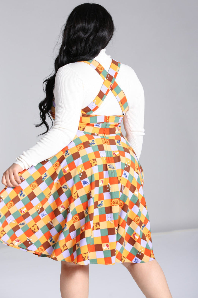 Hell Bunny - Checked Hawthorn Pinafore Dress