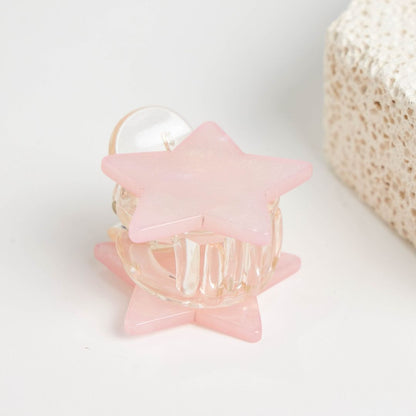 Thunder Egg - Pearly Pink Mini Star Hair Claw