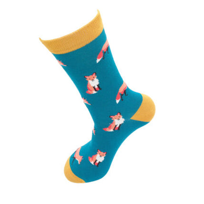 Mr Heron - Teal Fox Mens Socks