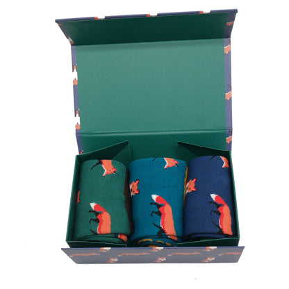 Mr Heron - Trio of Fox Socks Box