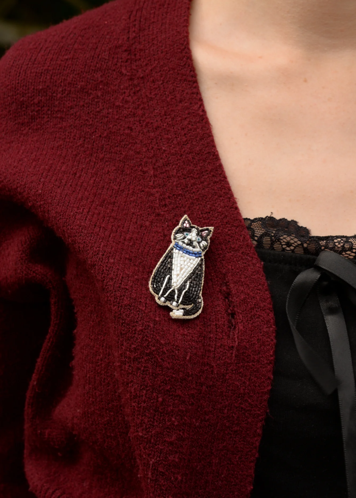 My Doris - Tuxedo Cat Brooch