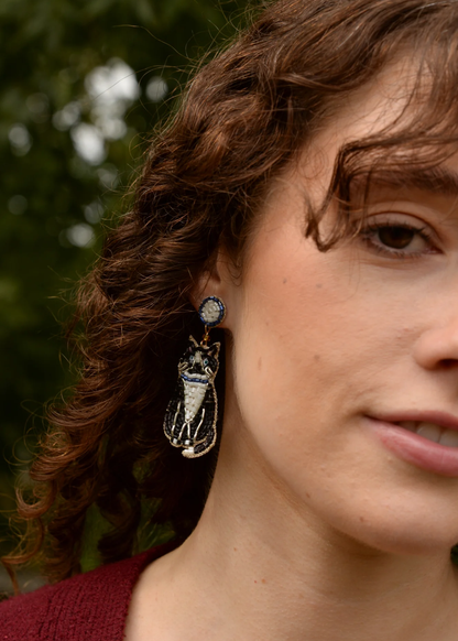 My Doris - Tuxedo Cat Earrings