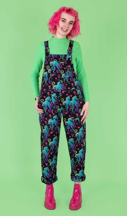 Run & Fly - Octopus Love Stretch Twill Dungarees