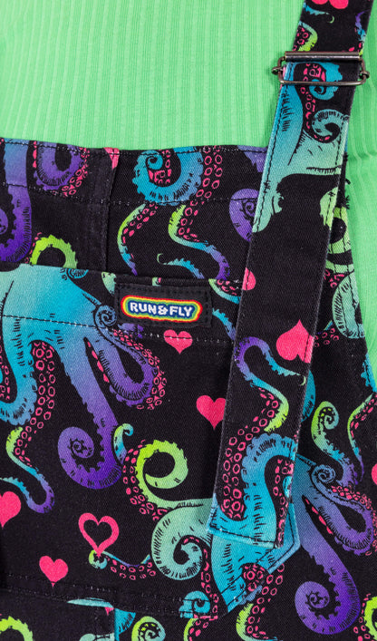 Run & Fly - Octopus Love Stretch Twill Dungarees