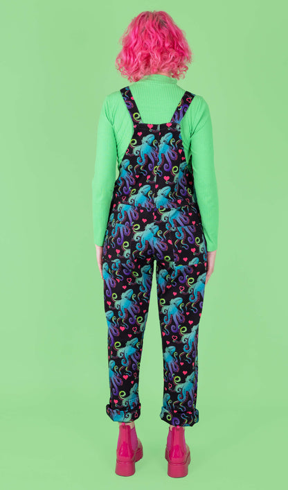 Run & Fly - Octopus Love Stretch Twill Dungarees