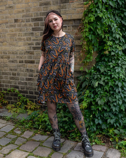 Run & Fly - Poison and Plants Oversized Smock Dress