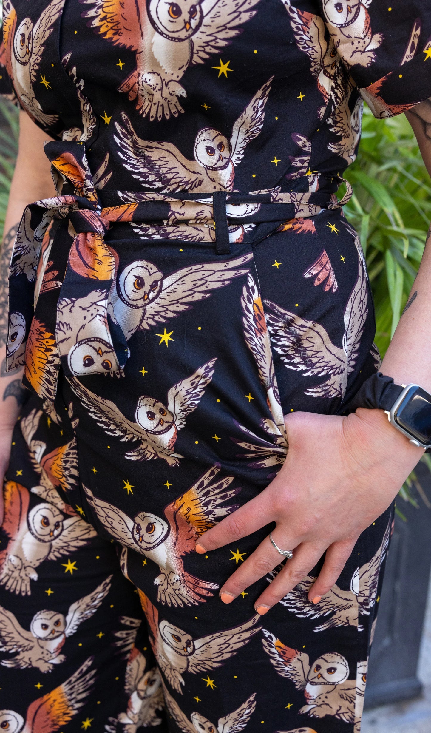 Run & Fly - What a Hoot Owl Stretch Zip Jumpsuit