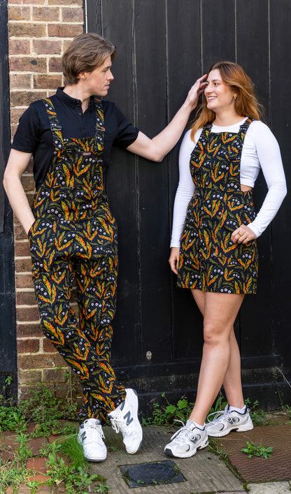 Run & Fly x Clare Lewis Poison and Plants Stretch Twill Pinafore Dress
