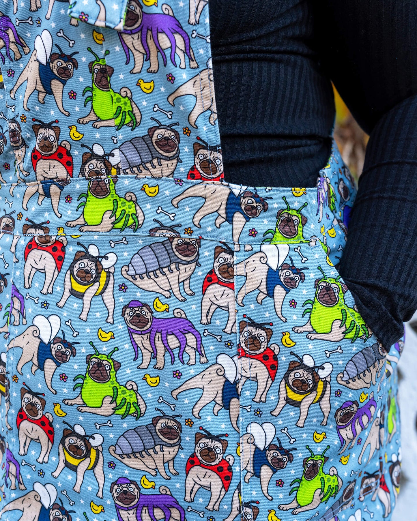 Run & Fly - Pug Bugs Stretch Twill Pinafore Dress