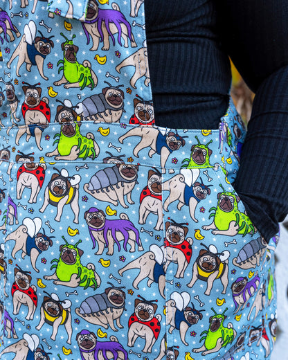 Run & Fly - Pug Bugs Stretch Twill Pinafore Dress