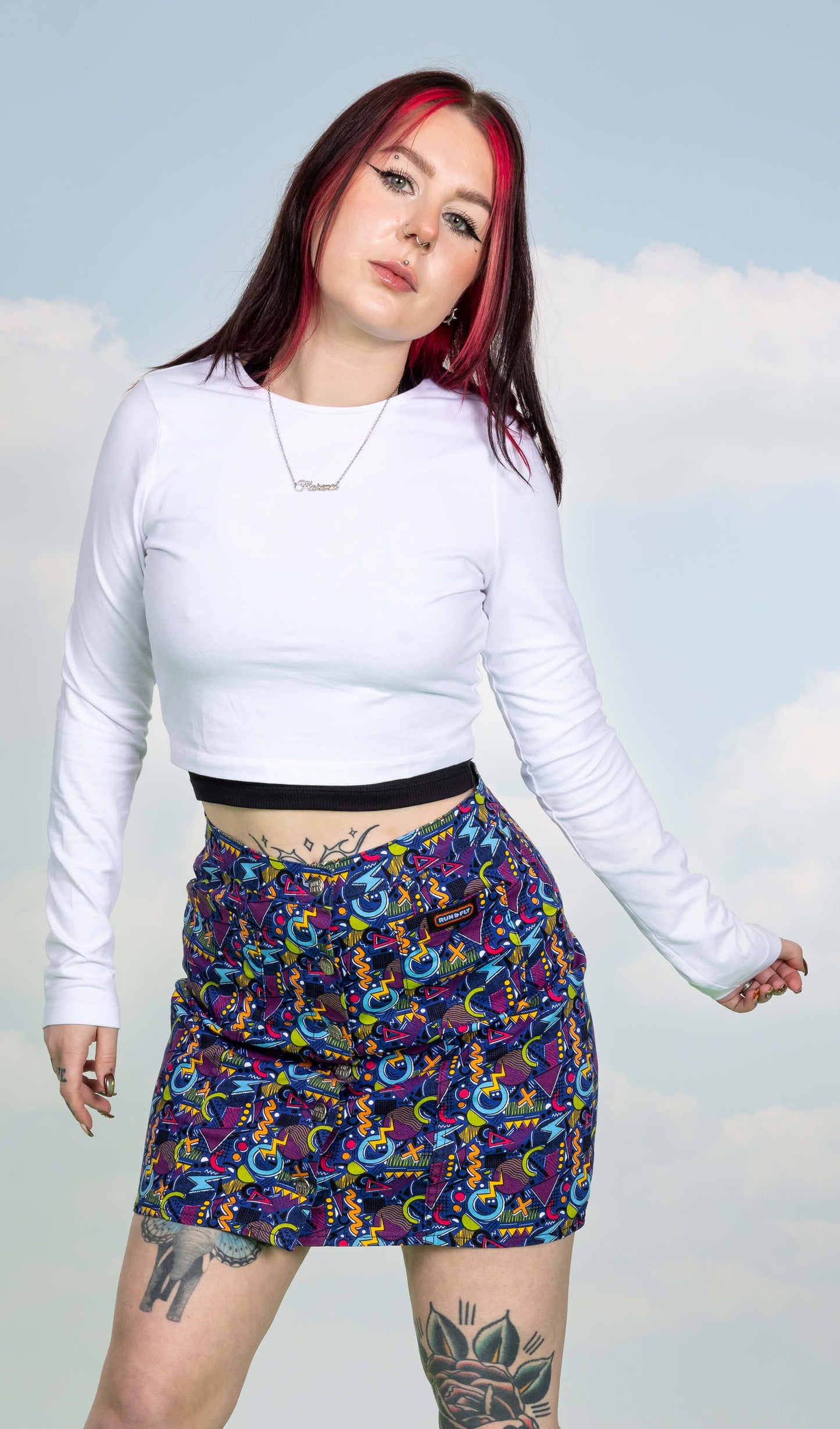 Run & Fly - 90's Arcade A Line Skirt