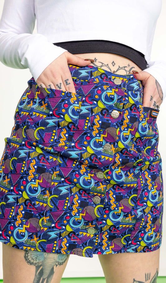 Run & Fly - 90's Arcade A Line Skirt