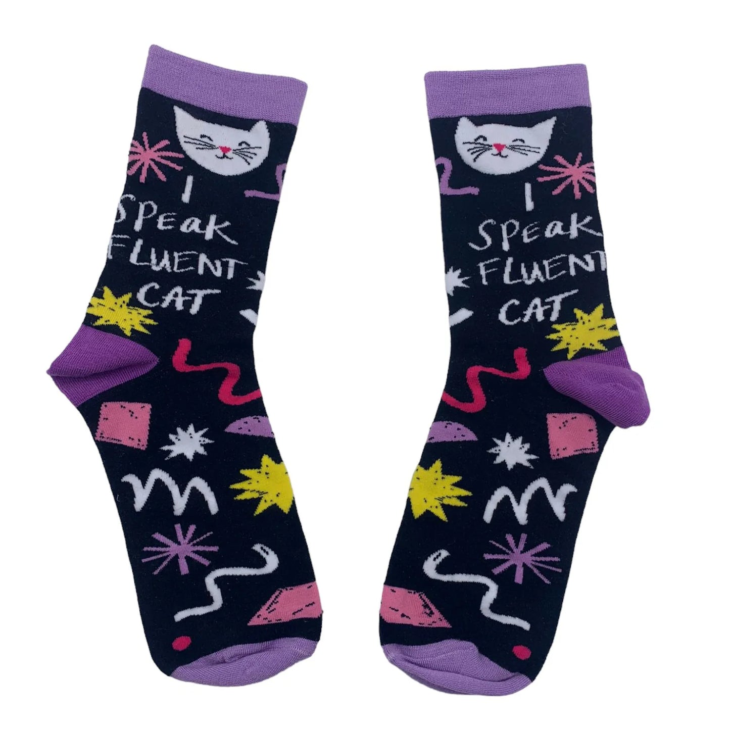 House of Disaster - Small Talk ‘I speak fluent cat’ socks