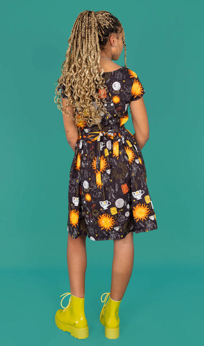 Run & Fly x Katie Abey Solar Witch Stretch Belted Tea Dress with Pockets