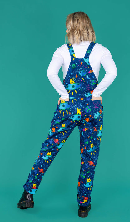Run & Fly - Dogs in Space Stretch Twill Dungarees