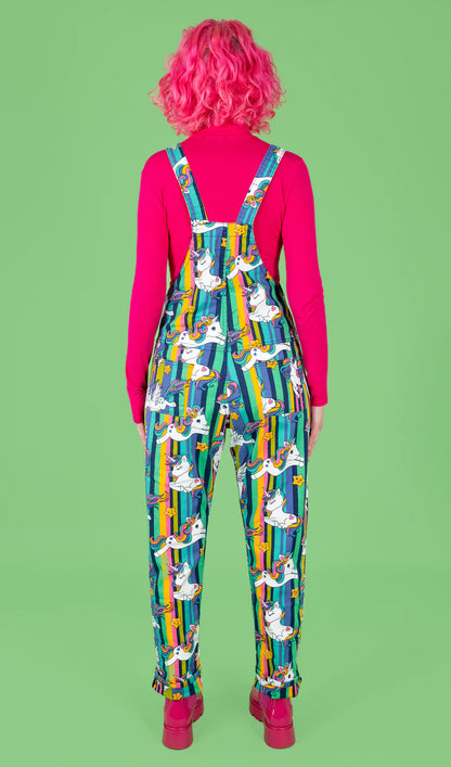 Run & Fly - Unicorn Stripes Stretch Twill Dungarees