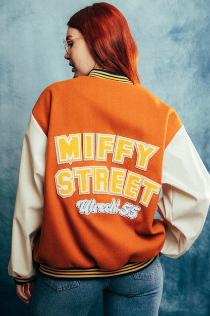 Miffy x Daisy Street - Miffy Flocked Varsity Jacket