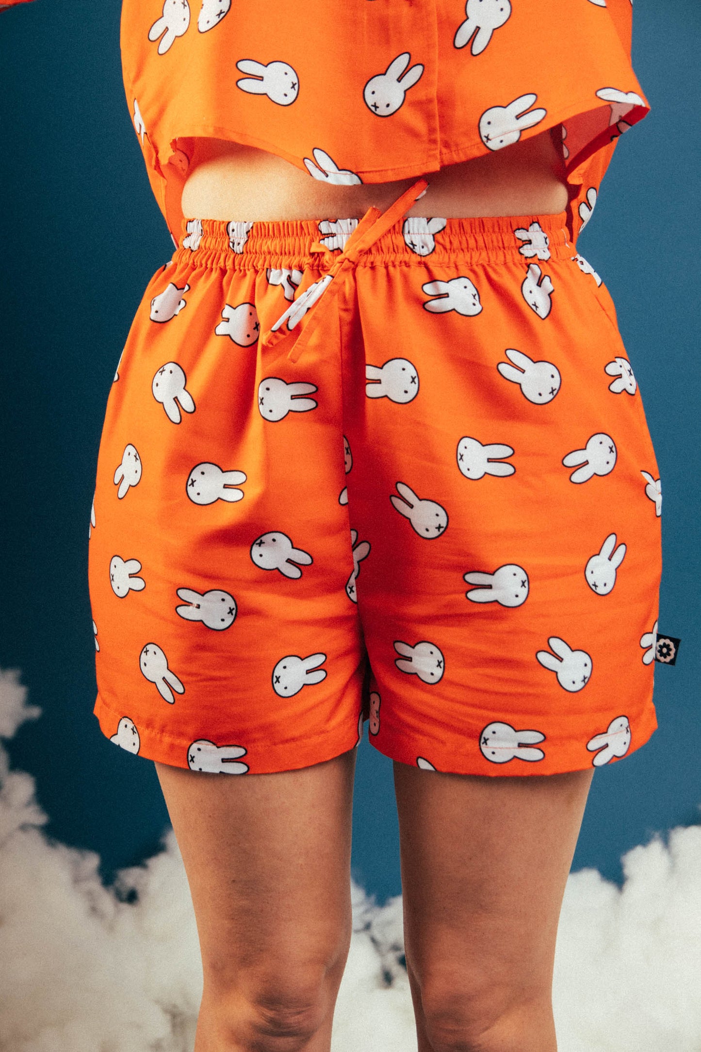 Miffy x Daisy Street - Miffy Face Orange Pyjama Shorts