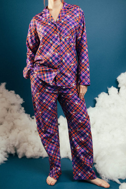 Miffy x Daisy Street - Miffy Purple Checked Pyjama Shirt
