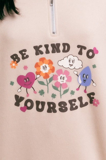 Daisy Street - Be Kind To Yourself Zip Up Sweater