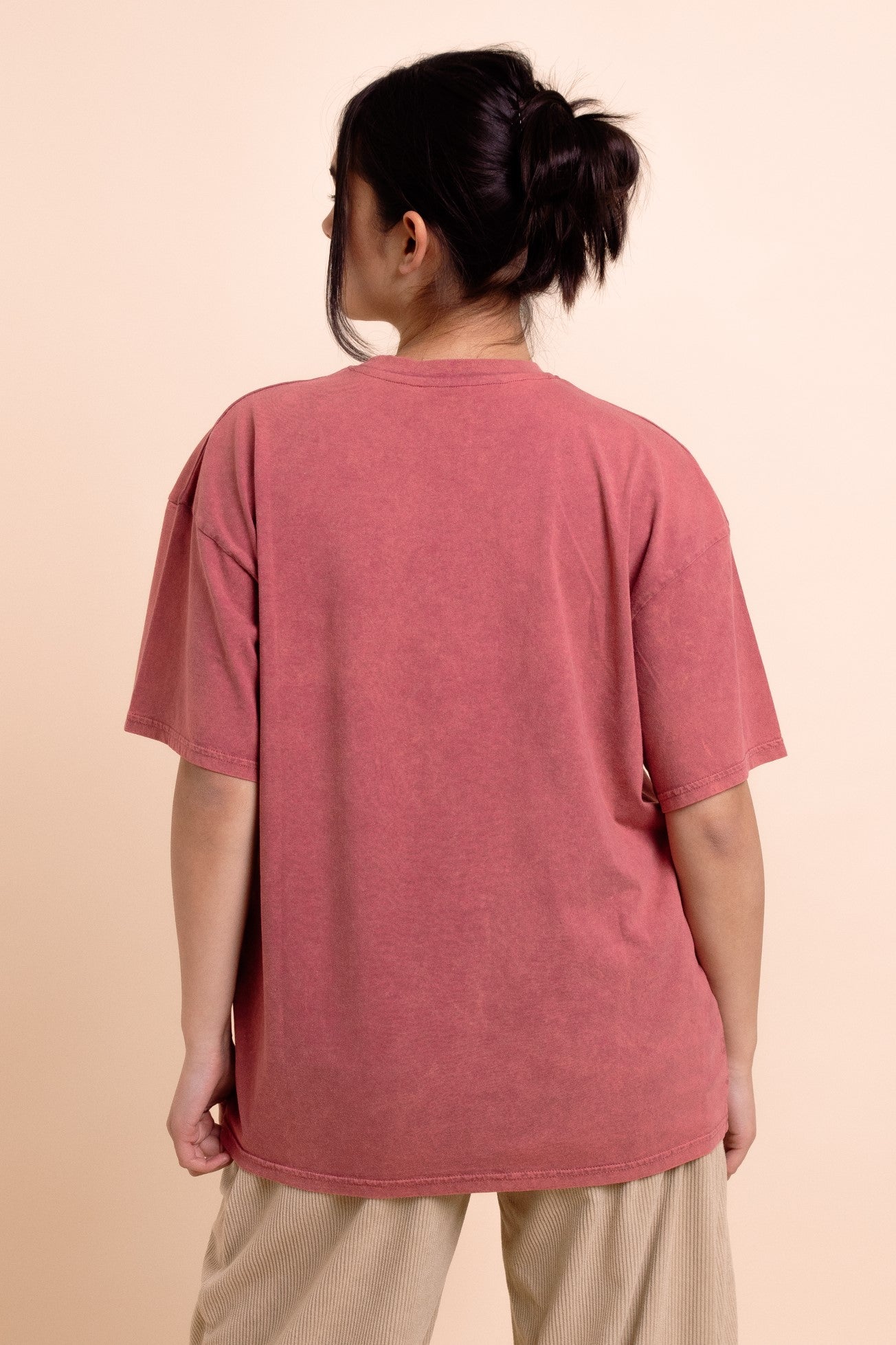 Daisy Street - Red Vintage-Washed Ethereal Earth Relaxed Tee