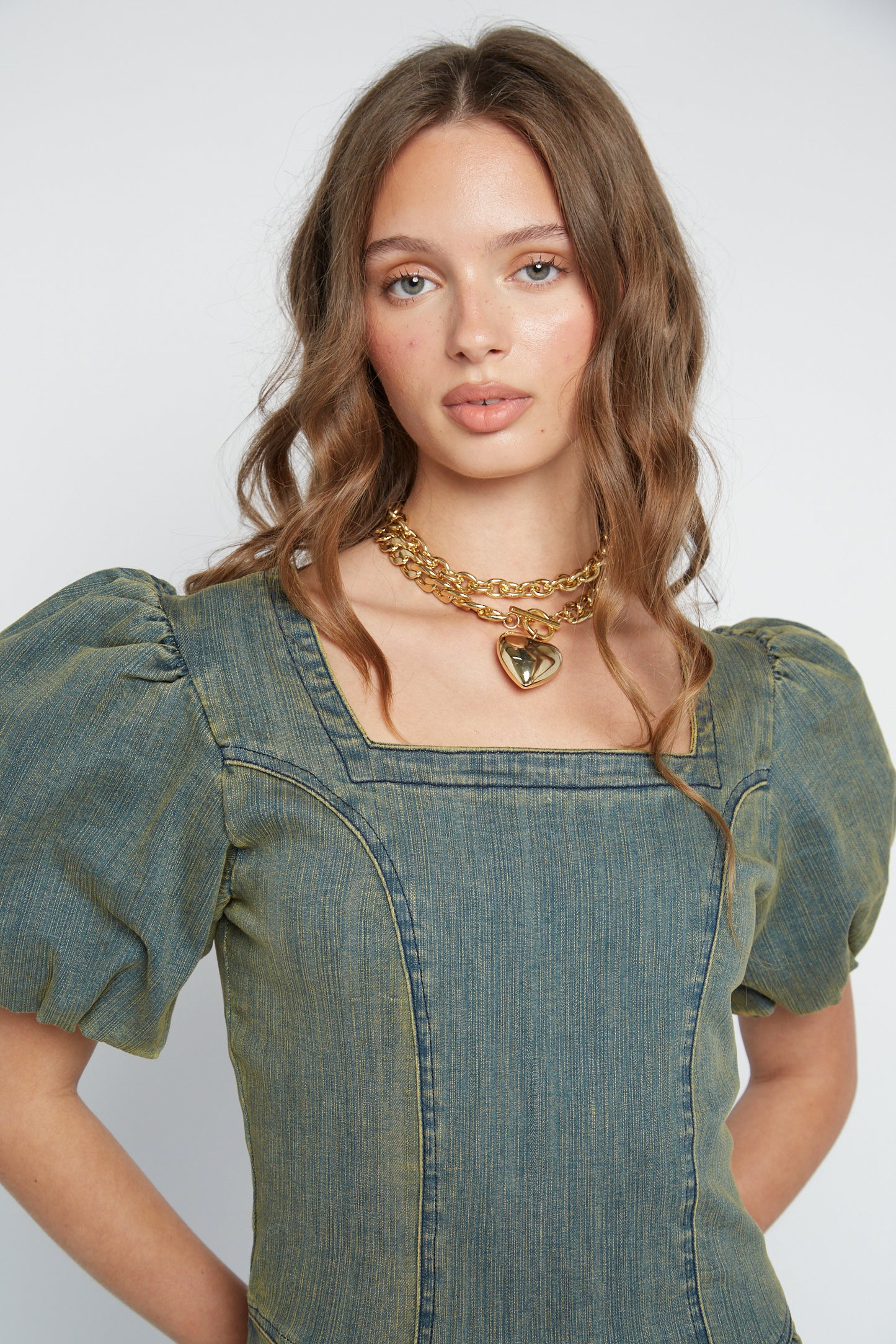 Daisy Street - Rhea Denim Maxi Dress