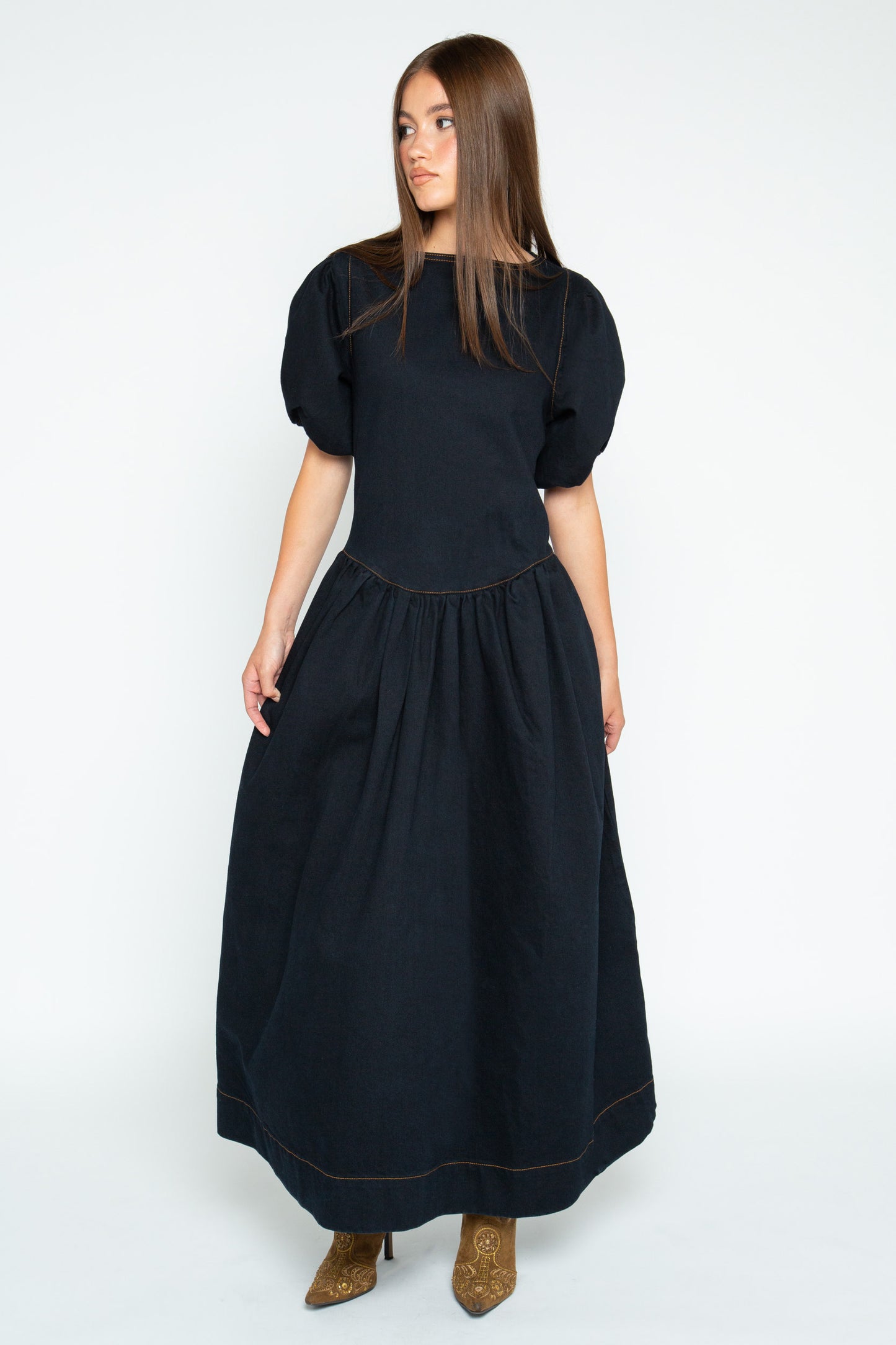 Daisy Street - Dark Denim Aspen Maxi Dress