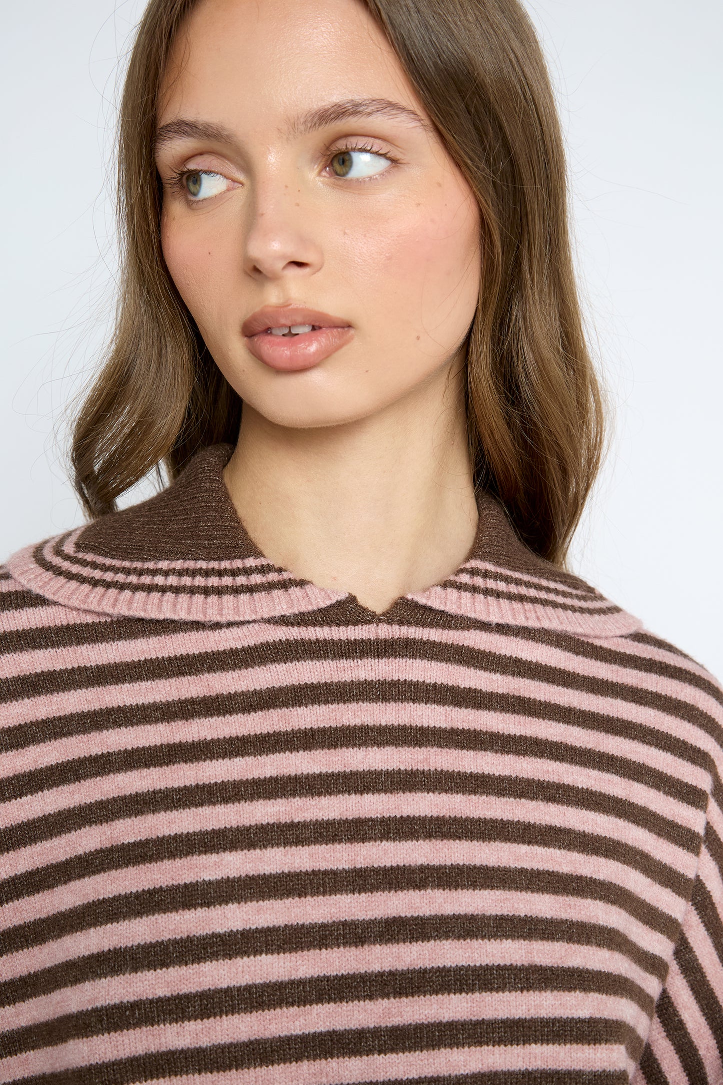 Daisy Street - Brown & Pink Gelato Knit Jumper