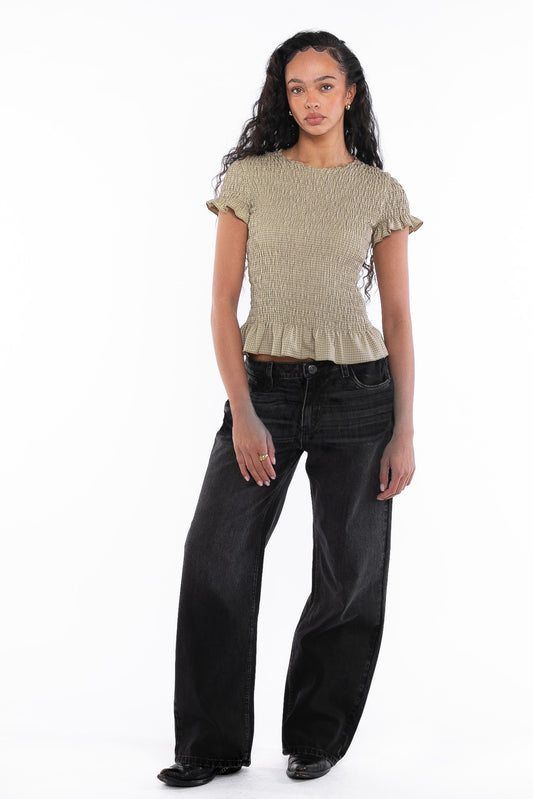 Daisy Street - Low Rise Denim Jeans with Star Pockets