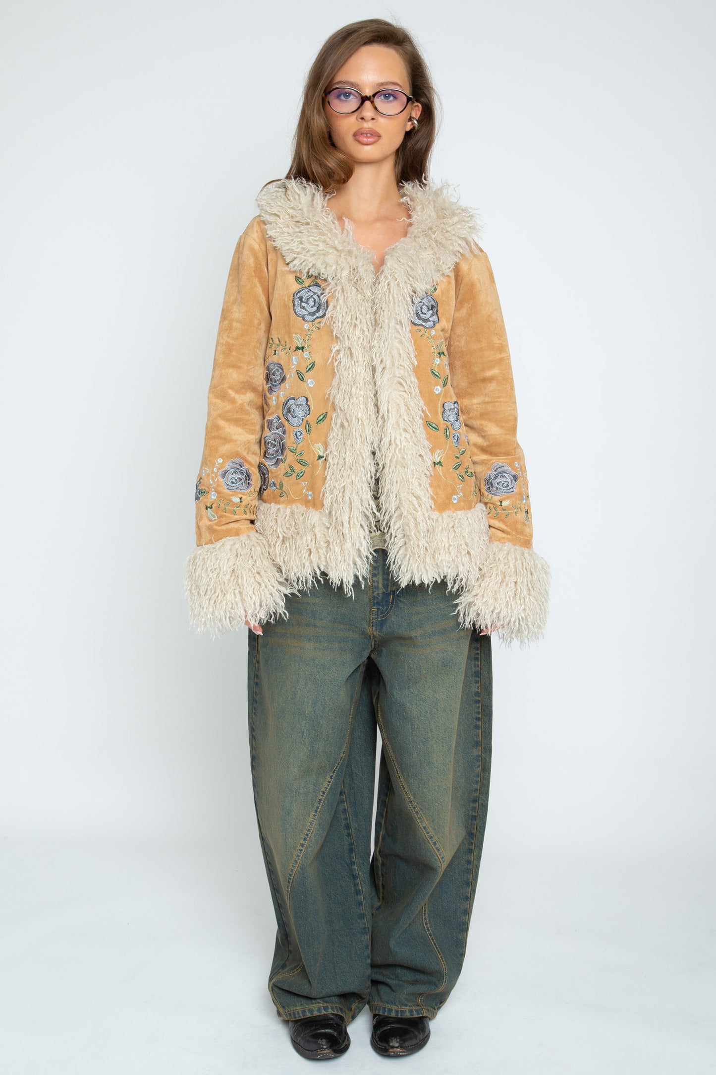 Daisy Street - Light Brown Chelsea Short Afghan Coat