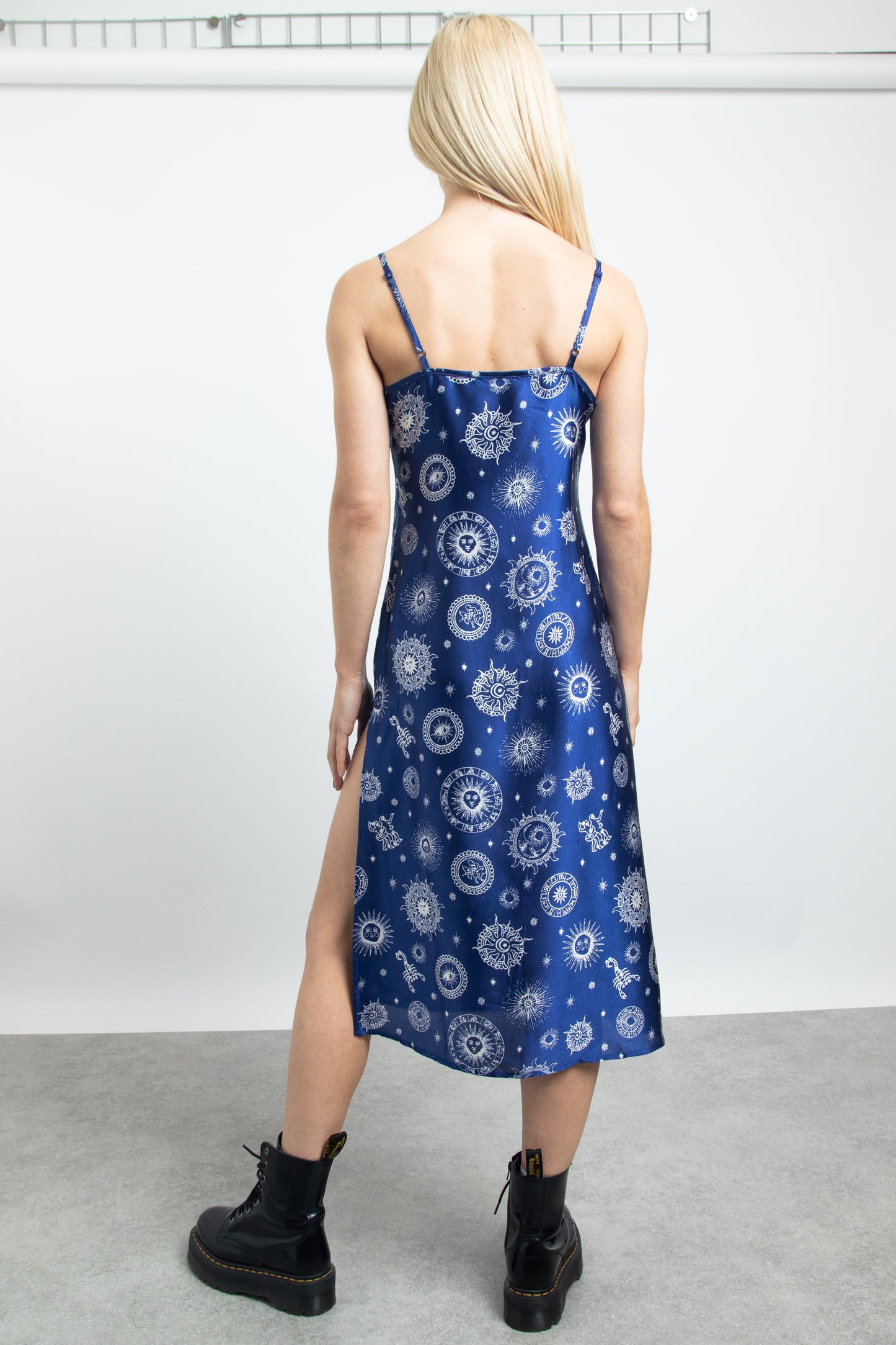 Daisy Street - Silky Blue Astrology Midi Dress