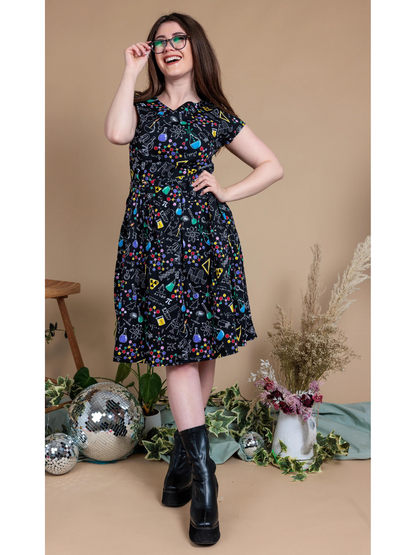 Run & Fly - School of Science Belted Tea Dress with Pockets