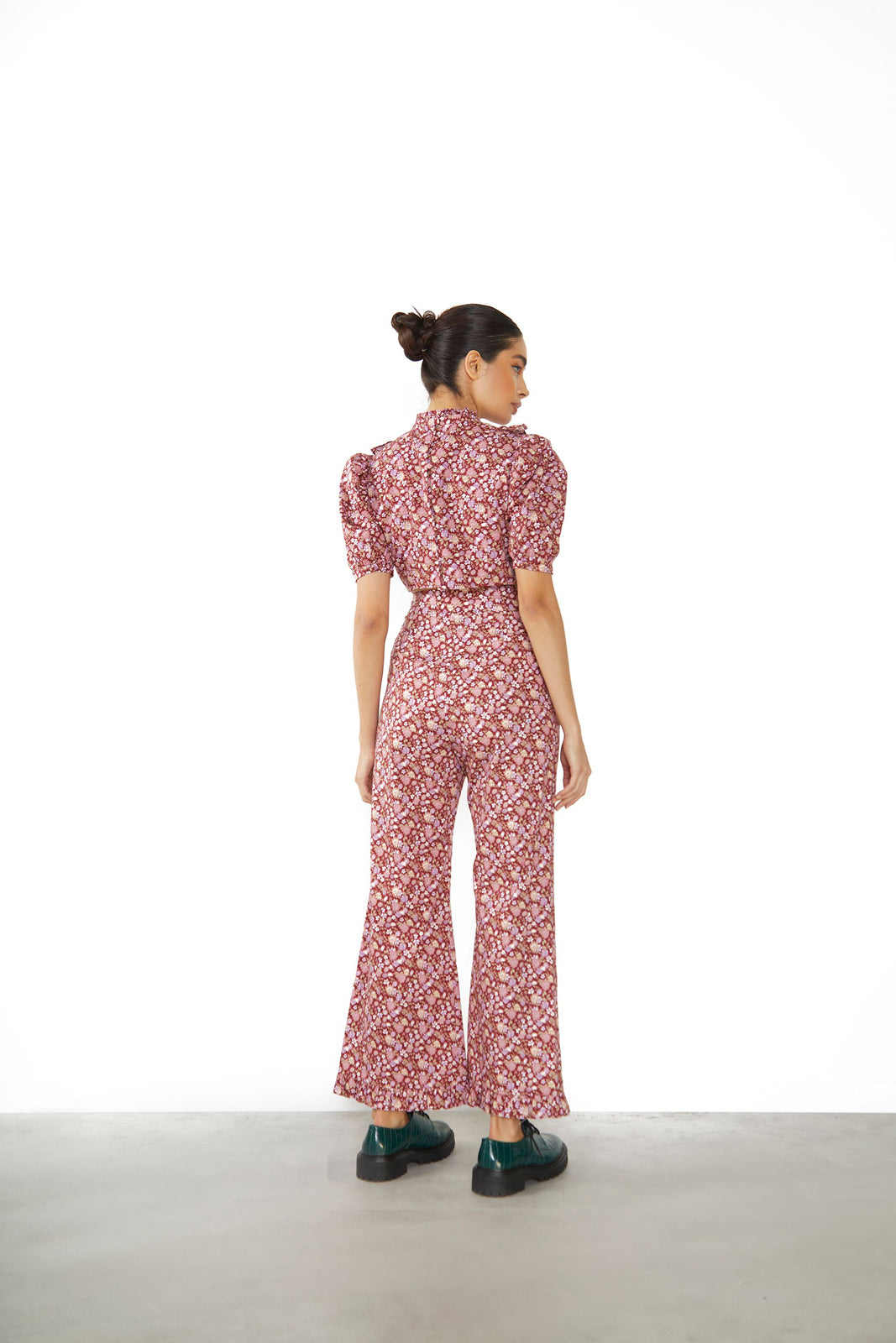 Glamorous - Burgundy Floral Trousers
