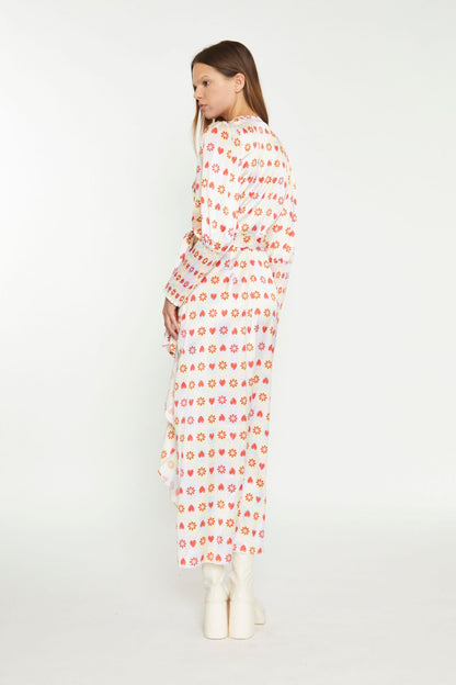 Glamorous - Pastel Tile Print Wrap Dress