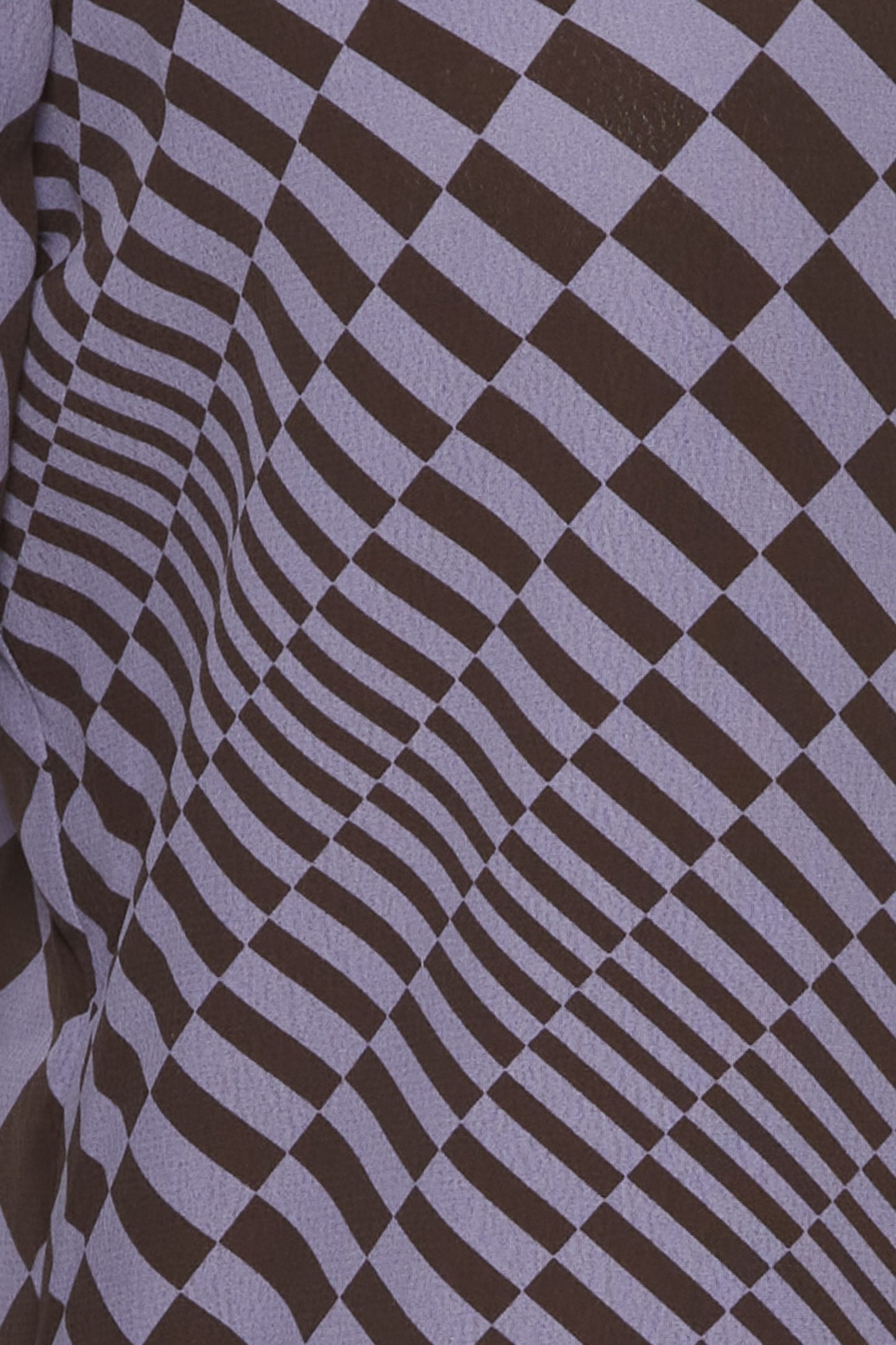 Ichi - Purple and Black Abstract Checked Dress