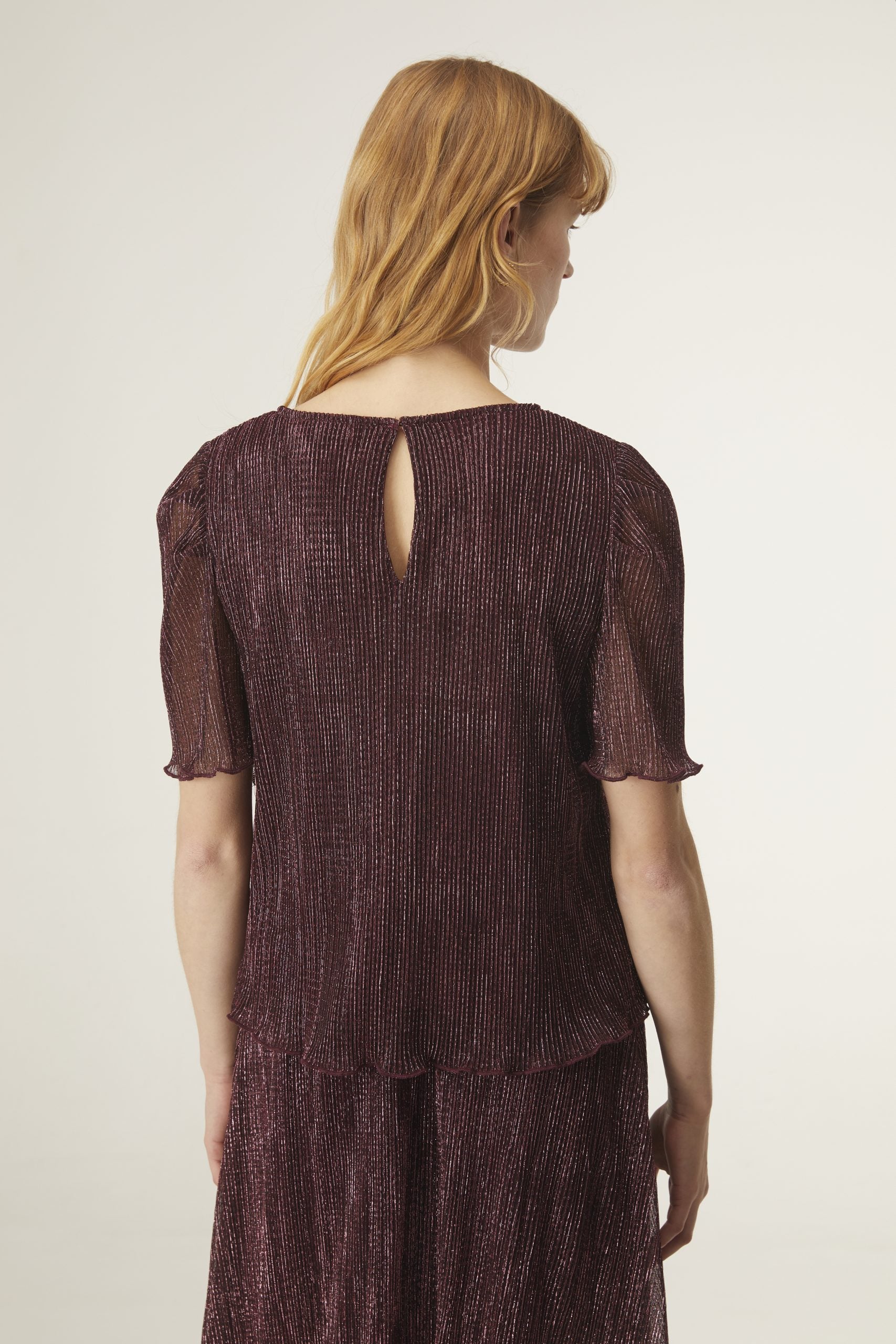 Compañia Fantastica - Pink Lurex Top