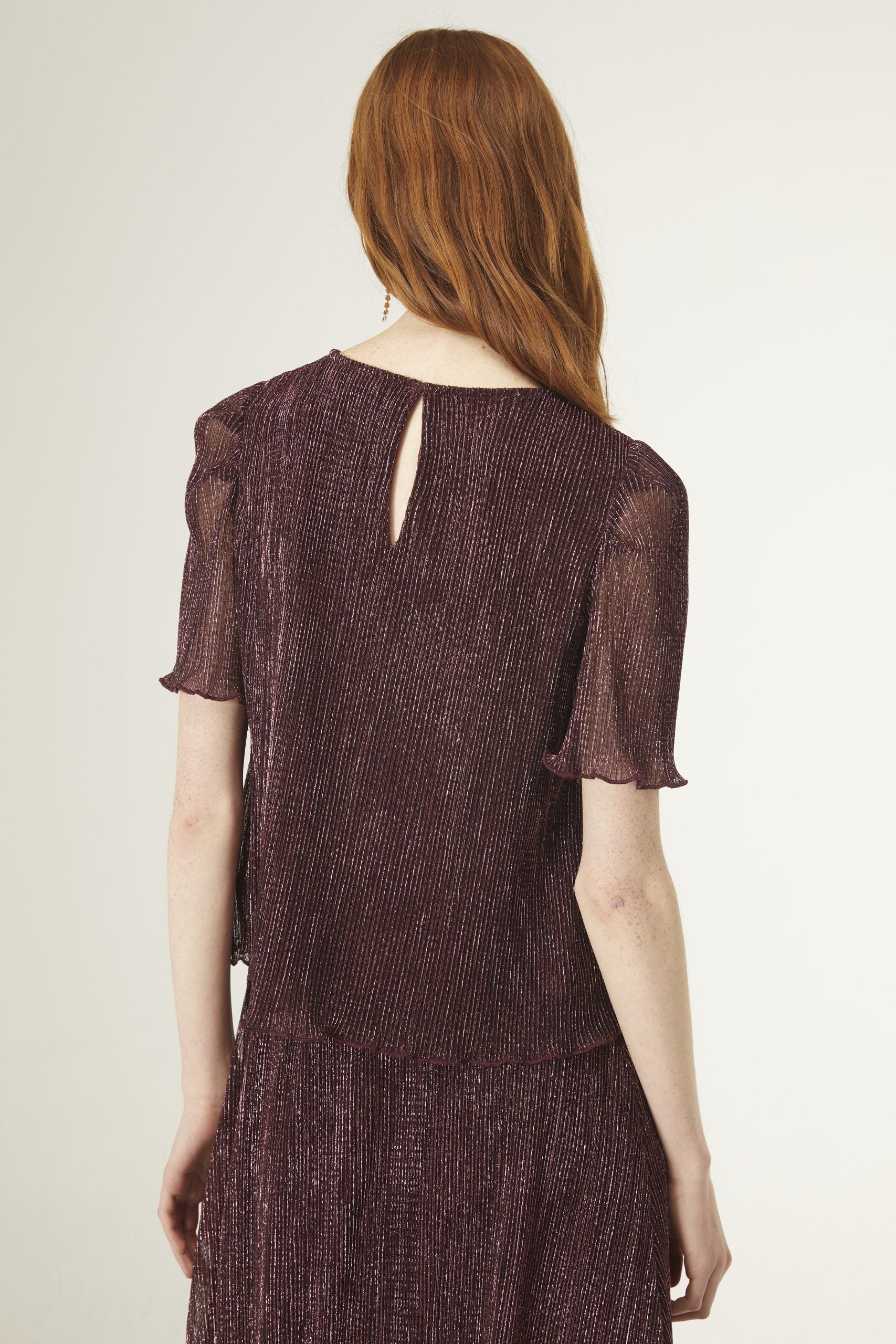 Compañia Fantastica - Pink Lurex Top