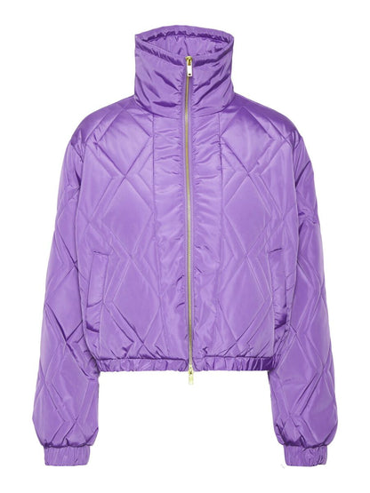 Noisy May - Purple Quilted Bomber Jacket